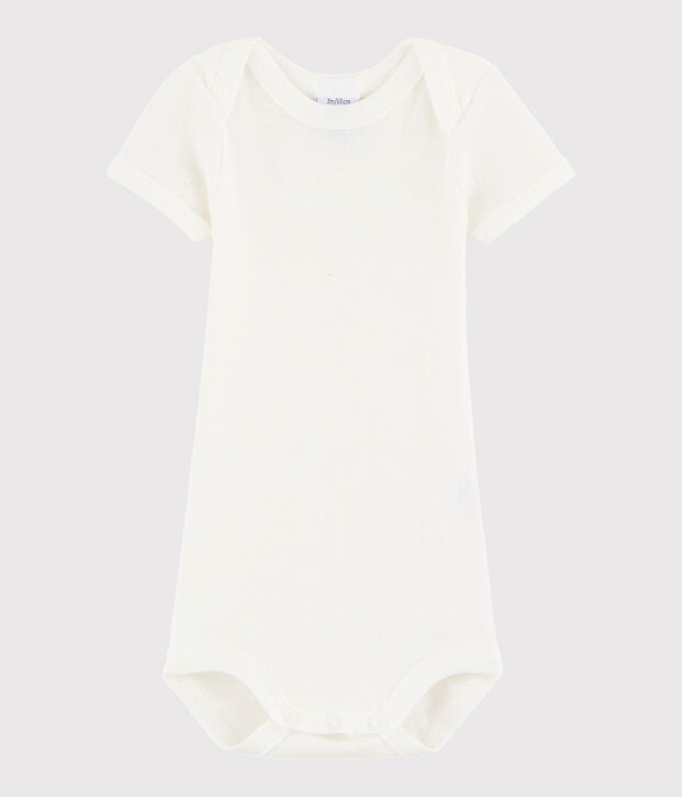 Body a manica corta beb&egrave; unisex bianco