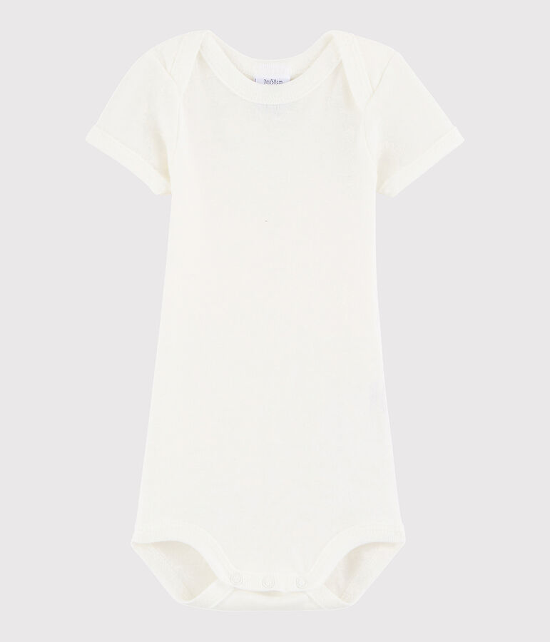 Body a manica corta beb&egrave; unisex bianco MARSHMALLOW