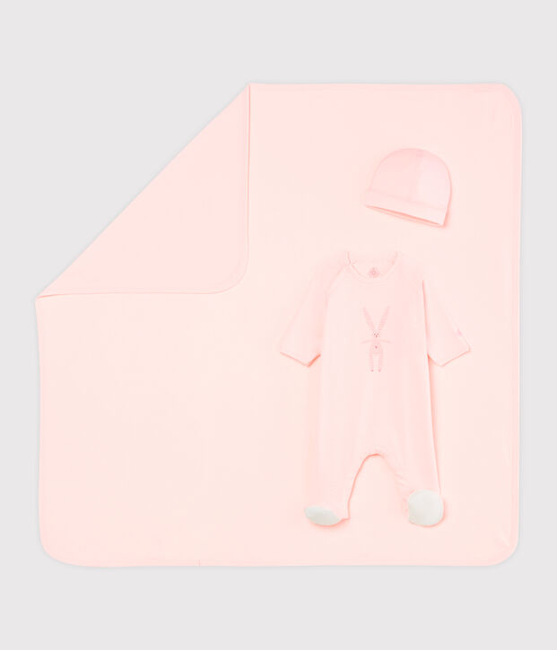 Scatola regalo nascita a costine multicolore