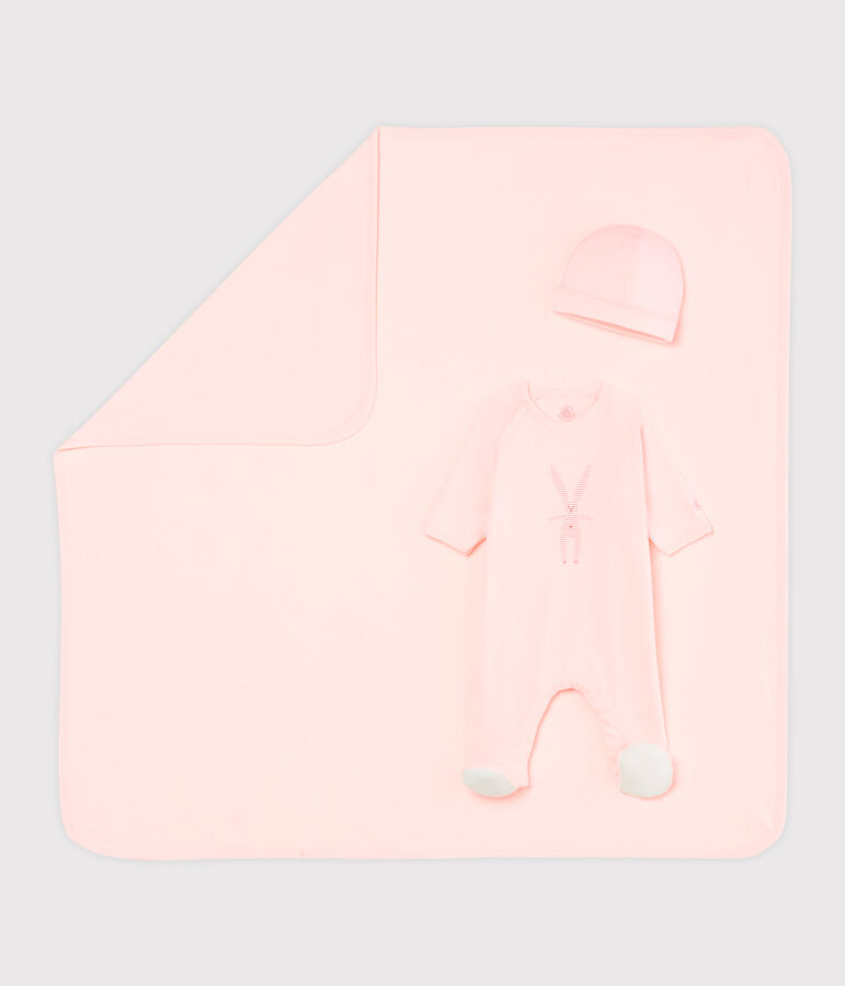 Scatola regalo nascita a costine multicolore