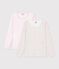 Set T-shirt a maniche lunghe in cotone a fiori bambina multicolore