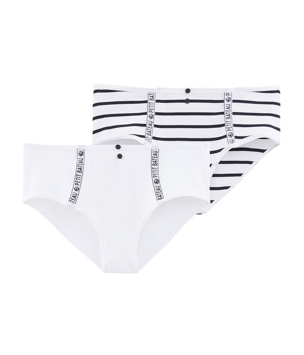 Lotto di 2 slip vita alta donna multicolore