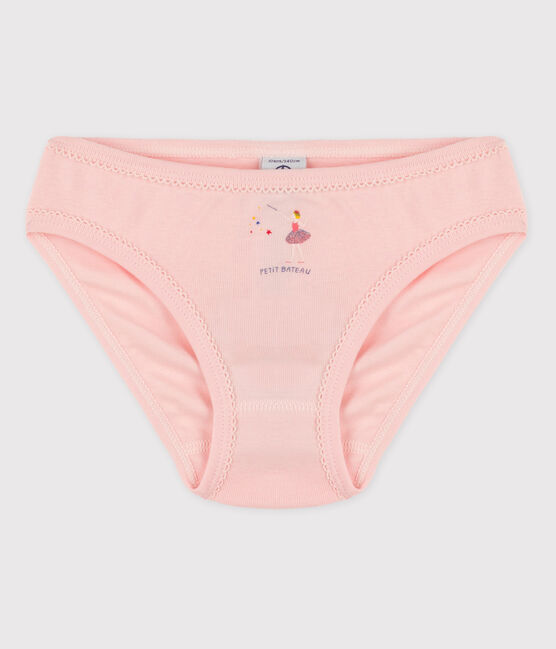 La mutandina in cotone per bambina rosa MINOIS