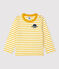T-shirt a righe in cotone bébé bianco MARSHMALLOW/giallo BOUDOR