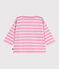 Marinière in cotone neonato rosa BOUDOIR/ MILK