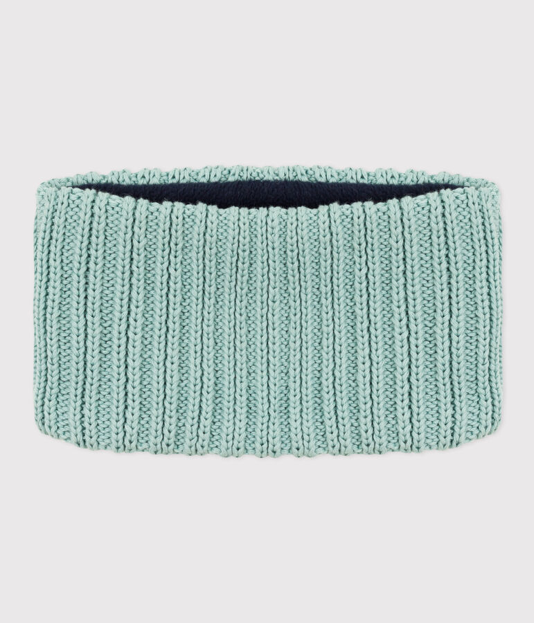 Snood in maglia con fodera in pile beb&egrave; bambino unisex verde