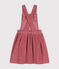 Abito salopette bambina in velluto rosa ROSEWOOD