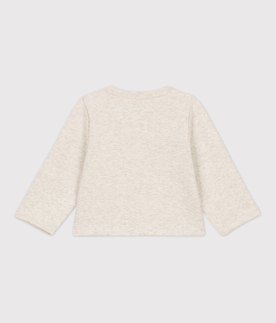 Cardigan a tinta unita in jersey spesso per neonati beige MONTELIMAR CHINE