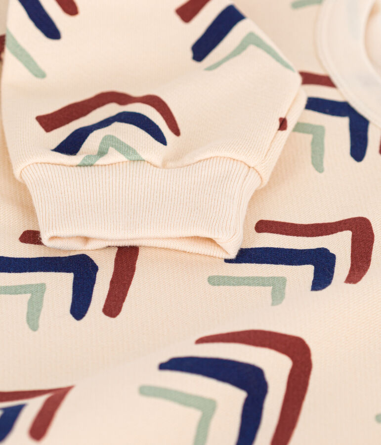 Felpa in molleton stampato bambino bianco AVALANCHE/ MULTICO