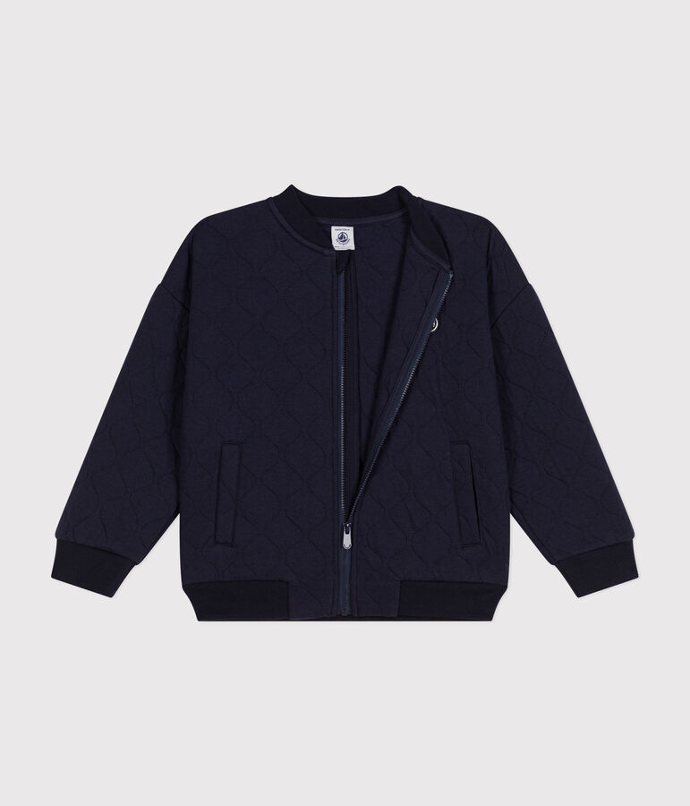 Cardigan in tubique bambino blu