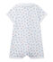 Tutina corta bebè bambino stampata bianco ECUME/bianco MULTICO