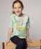 T-shirt a maniche corte in jersey bambina verde ALOEVERA/bianco MARSHMALLOW