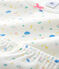 Pigiama corto a fiori bambina in cotone e lino bianco MARSHMALLOW/bianco MULTICO
