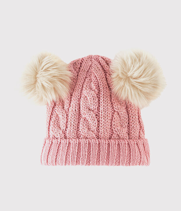 Cappellino bambina rosa/giallo