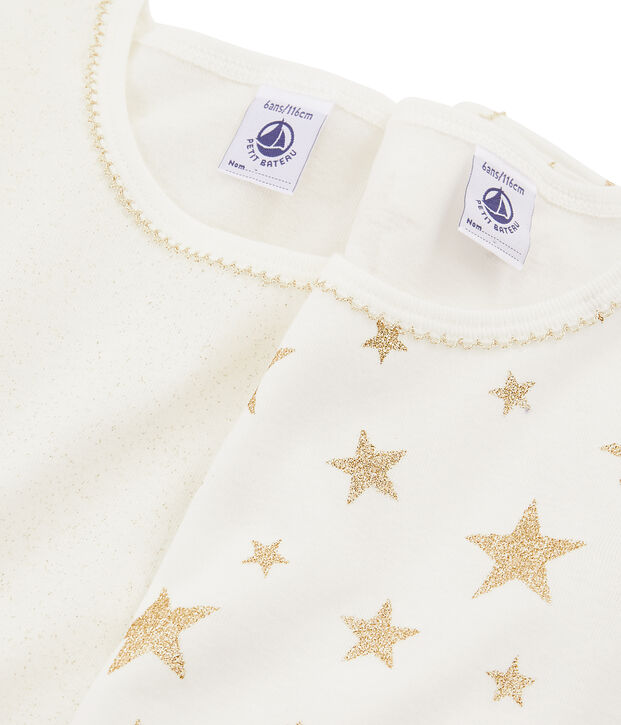 Duo t-shirt maniche lunghe bambina multicolore