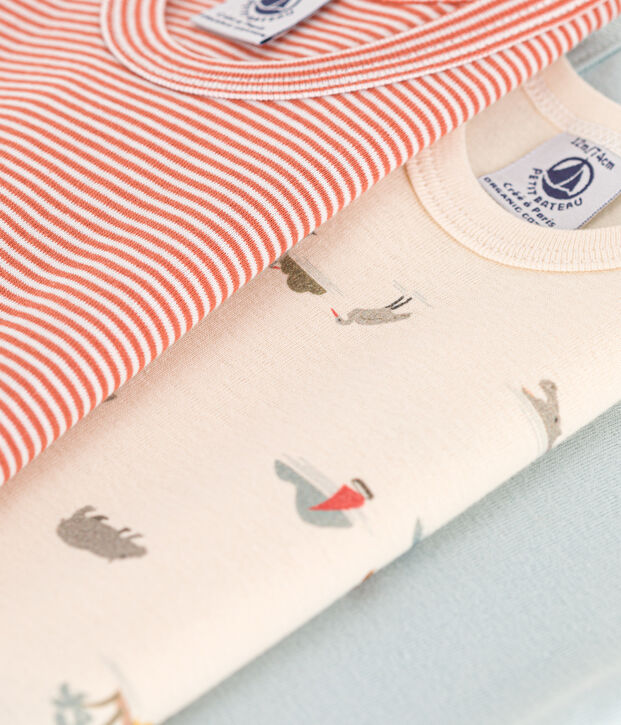 Confezione da 3 body a canottiera in cotone con animali multicolore