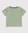 T-shirt a maniche corte in cotone a righe neonato verde PALMERAIE/ AVALANCHE