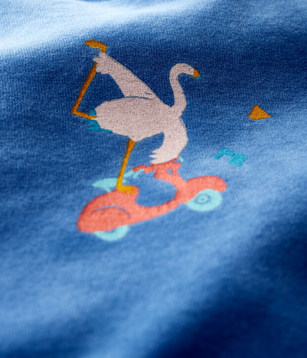 Tutina blu beb&eacute; in ciniglia blu