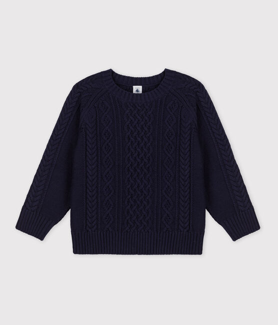 Pullover bambino in cotone unisex blu SMOKING