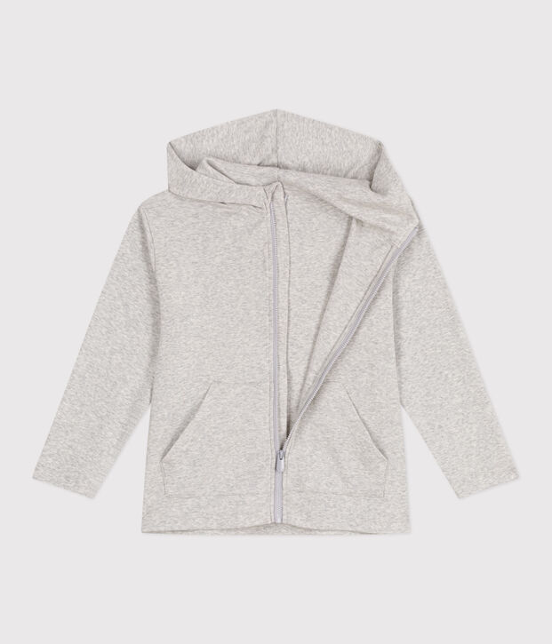 Felpa con cappuccio e cerniera in cotone tinta unita bambino BELUGA CHINE