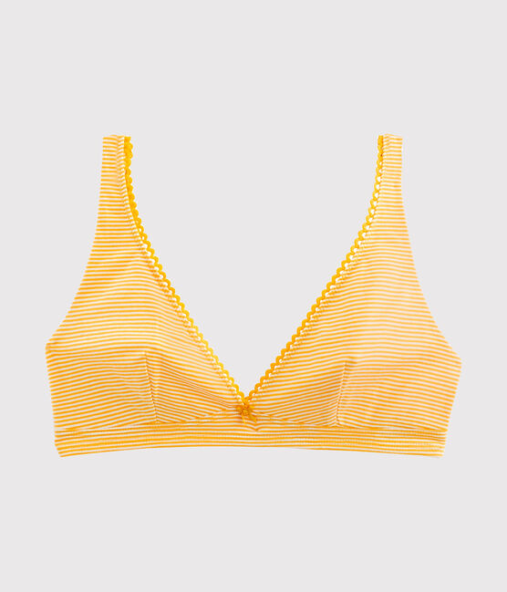 Reggiseno a triangolo donna giallo BOUDOR/bianco MARSHMALLOW