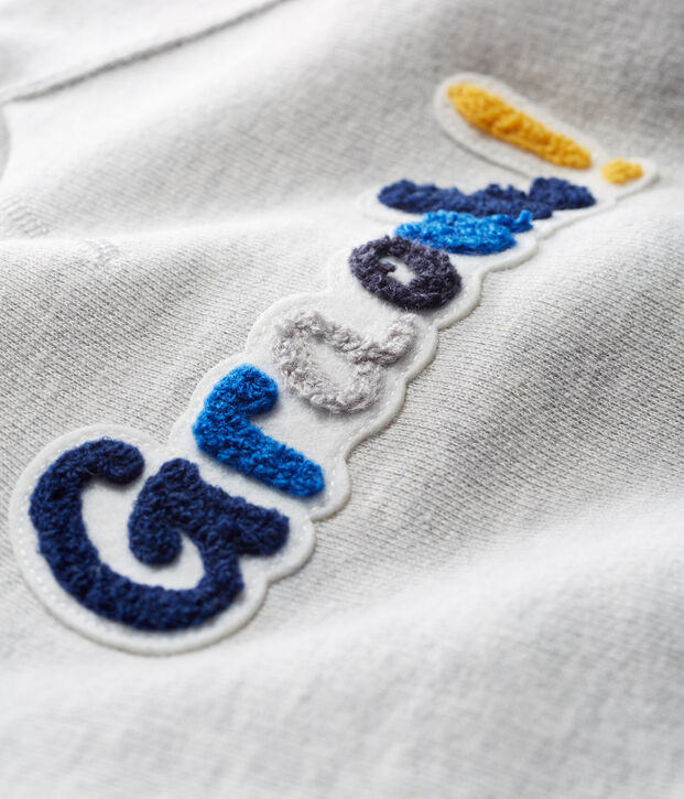 Felpa maschietto in molleton grigio