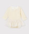 Abito body per bebé femmina bianco MARSHMALLOW/giallo DORE