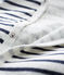 Tutina pigiama senza piedi in tubique per neonati bianco MARSHMALLOW/blu SMOKING