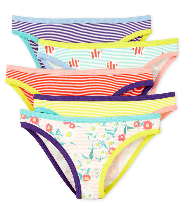 Lotto 5 slip donna multicolore