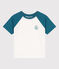 T-shirt a maniche corte in cotone con stampa bambino verde MARSHMALLOW/ DRAGONFLY