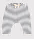 Pantaloni bebè a righe marinare in tubique di cotone
