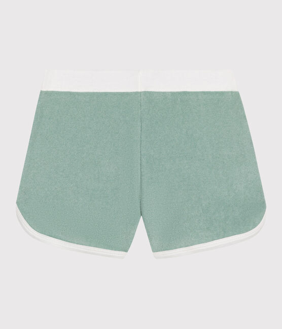 Shorts in spugna di cotone tinta unita bambino verde PAUL