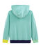 Felpa bambino con cappuccio a costine verde ESPERANZA/bianco MARSHMALLOW