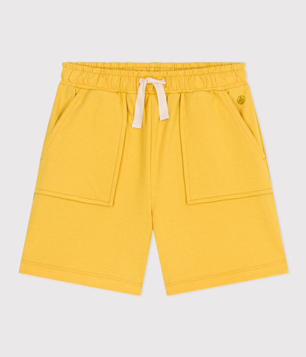 Shorts in cotone bambino giallo