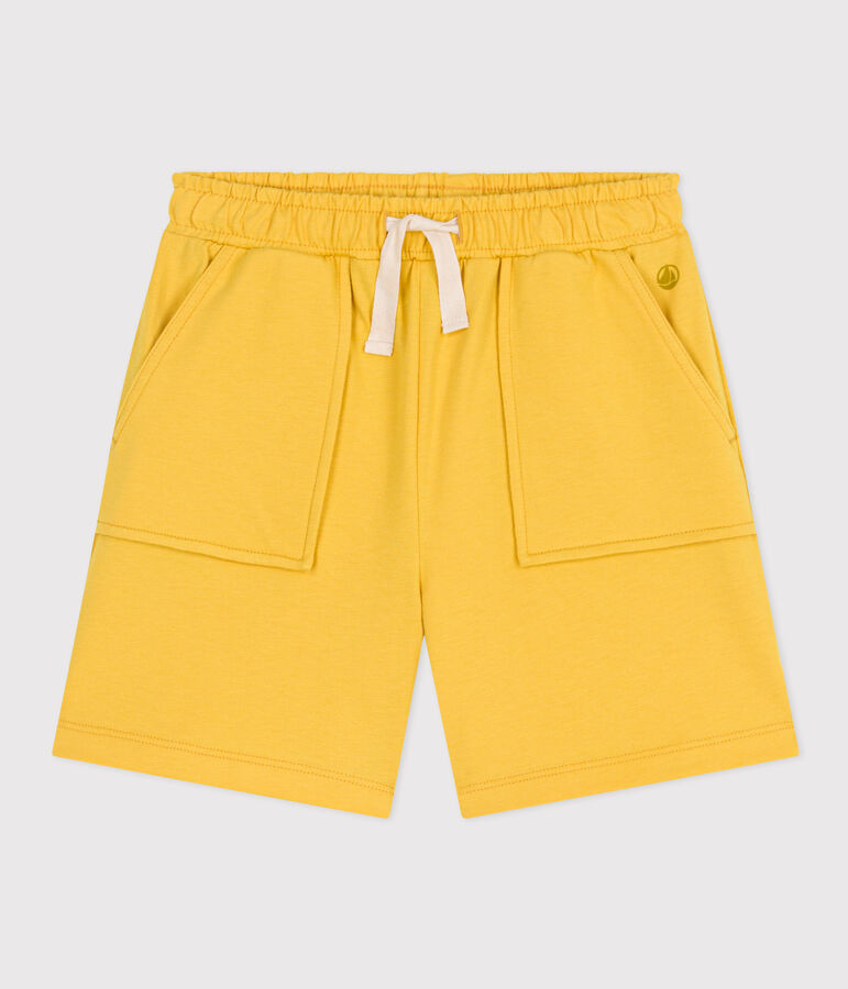 Shorts in cotone bambino giallo