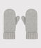 Muffole in maglia con fodera in pile bambino grigio CHATON CHINE