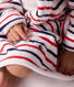 Accappatoio bambino in spugna di cotone a righe