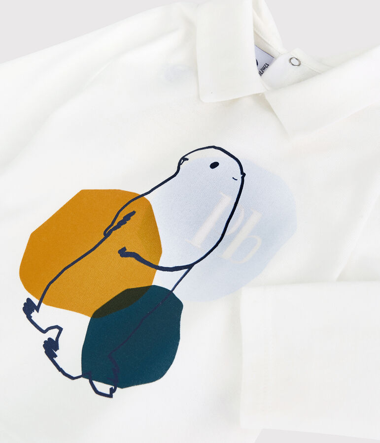 T-shirt in cotone beb&egrave;. bianco