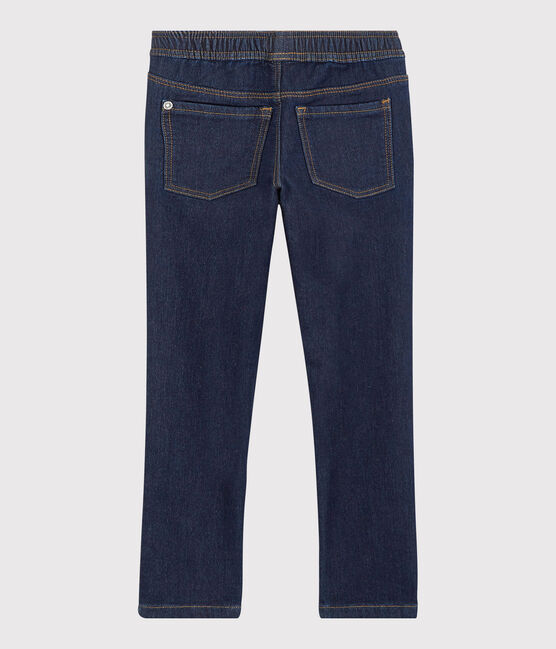 Pantalone regular bambino in denim scuro blu DENIM BLEU FONCE