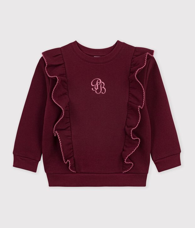 Felpa in cotone tinta unita bambina TRUFFE