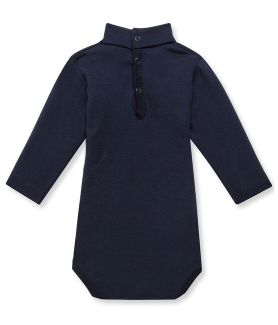 Body bébé con collo alto blu SMOKING
