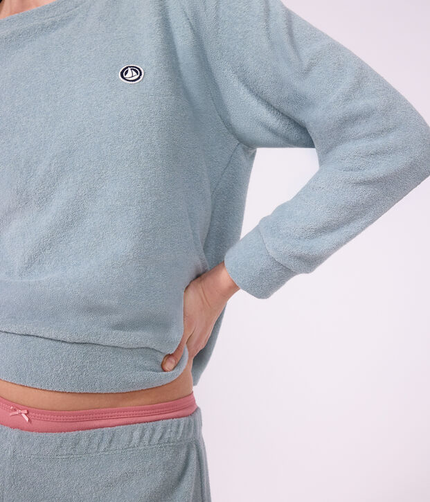 Pigiama in spugna di cotone tinta unita donna SEDUMBLUE