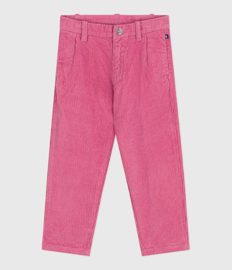 Pantaloni in velluto tinta unita bambina rosa BOUDOIR