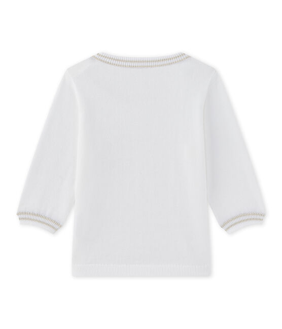 Pull bebé bambino in tricot bianco MARSHMALLOW