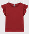 T-shirt a maniche corte in cotone bambina marrone OMBRIE