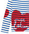 Maglia alla marinara da bambina con decorazioni creative bianco MARSHMALLOW/blu PERSE