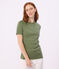 T-shirt a maniche corte in cotone tinta unita donna verde OLIVINE