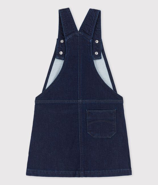 Abito salopette in denim bambina blu DENIM BLEU FONCE