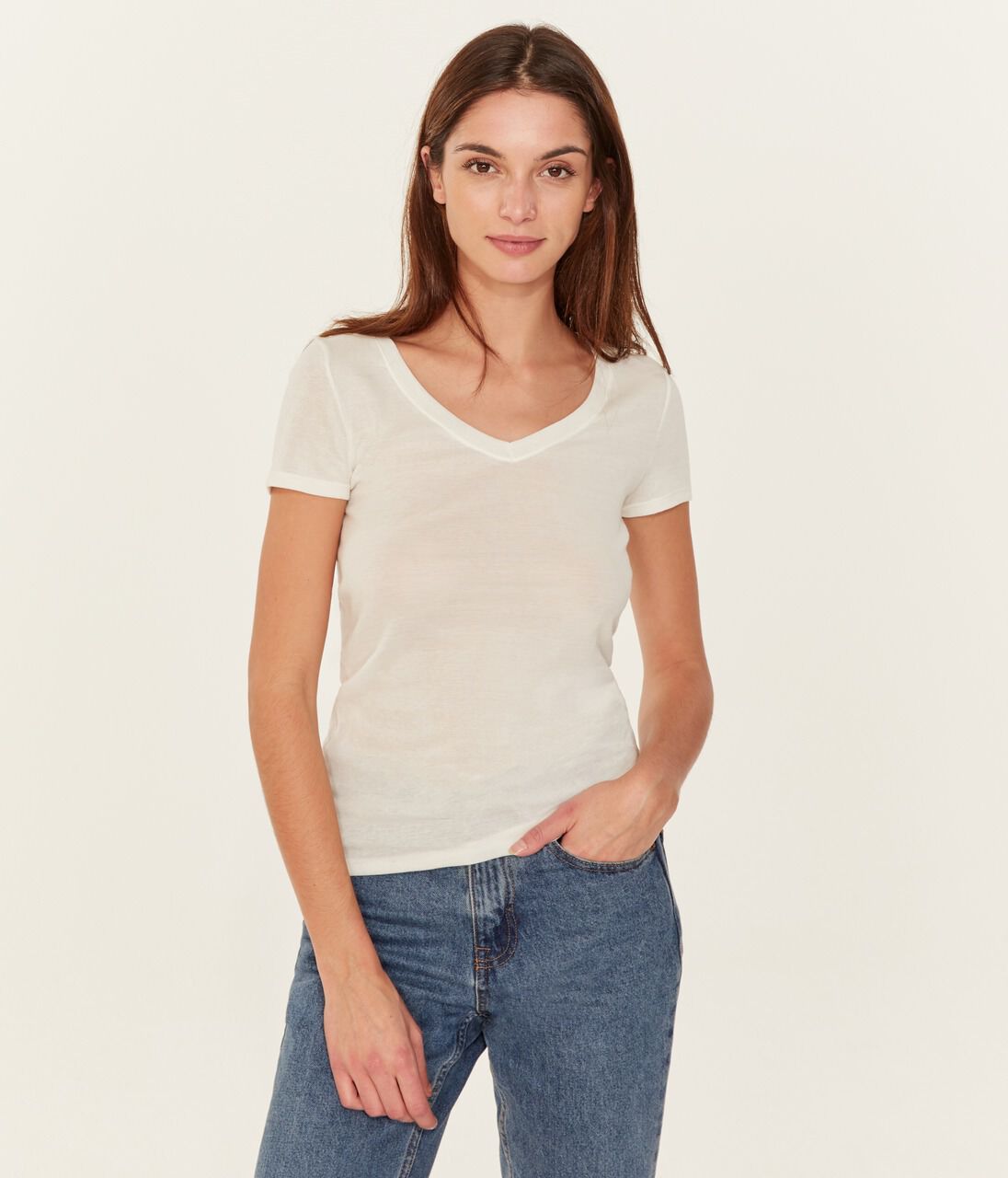 t shirt scollo av donna