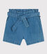 Short in denim leggero bambina